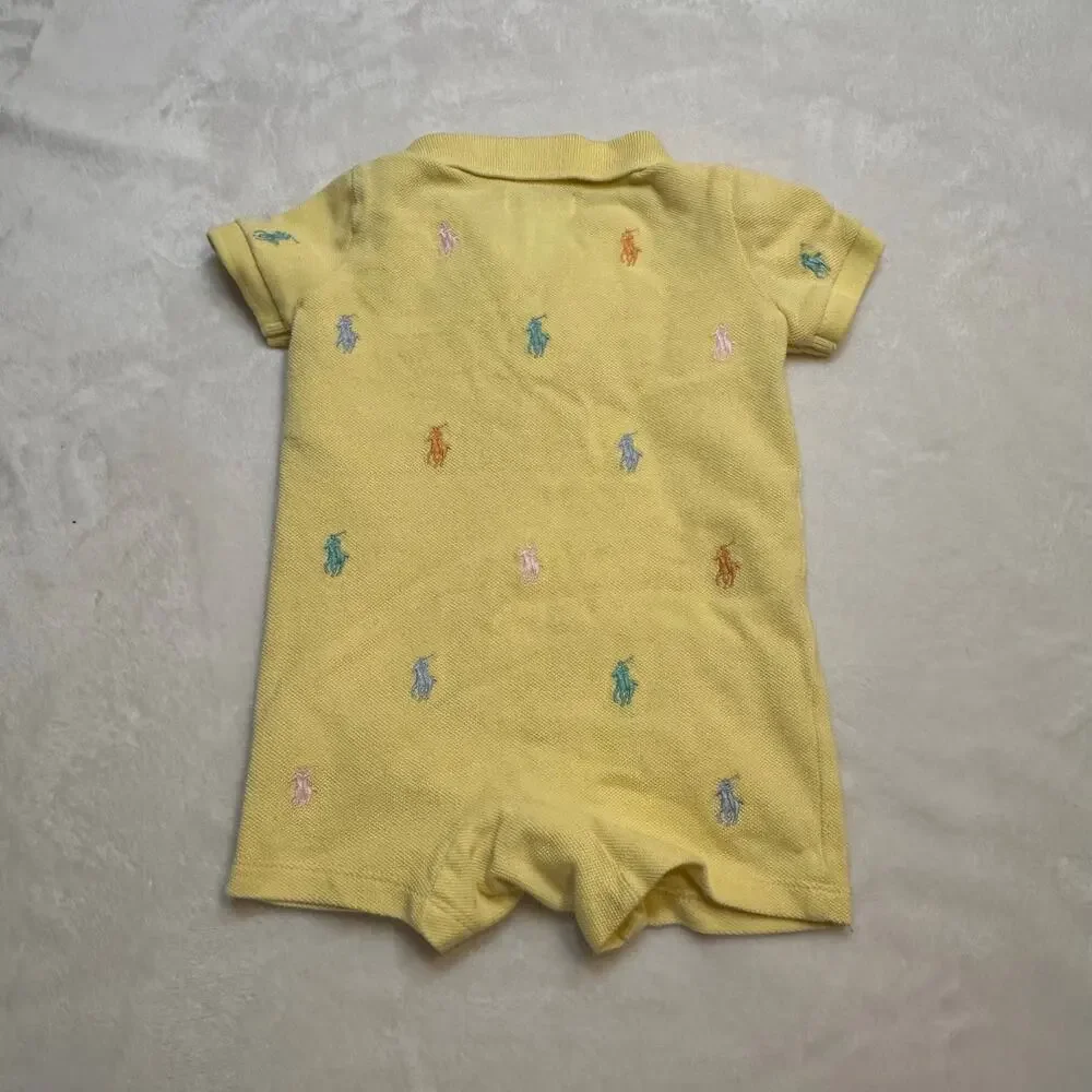 Ralph Lauren All Over Logo Romper sz 3M